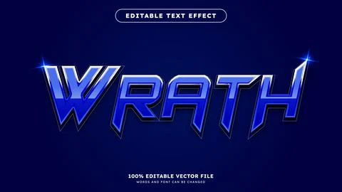 3d style editable text effect faster text effect 3d editable text effect te.. Stock Illustration
