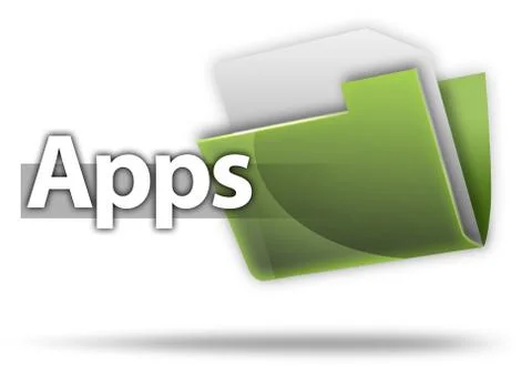 3d style folder icon "apps" Stock Illustration