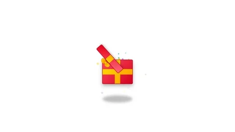 3D style motion graphics animation featuring a colorful gift box with a red.. Stock Footage 345640709