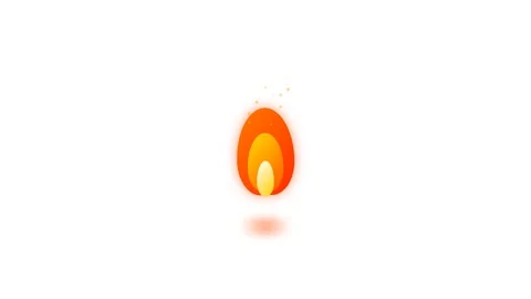 3D style motion graphics animation showing a glowing digital flame icon bur.. Stock Footage 345640718