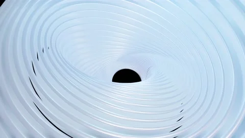 3D stylish abstract white background with rings or circles twisting in Stock Footage 148507872