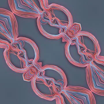 3D stylish pink blue diagonal lines chain network Stock-Illustration