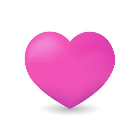 3D stylized pink heart Stock Illustration