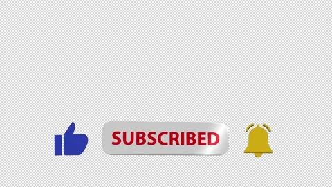 3d Subscribe Button With Alpha Transparent Background Stock Footage 197018788