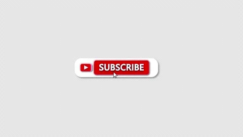 3D Subscribe Button For Youtube Channel (with alpha) Stock Footage 280886376