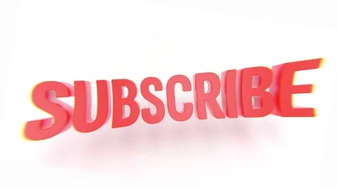3D Subscribe Text Animation with Lens Distortion Effect. Subscribe Text Motion G Stock Footage 322605292