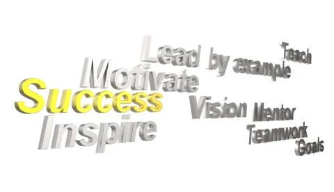 3d success Stock Illustration