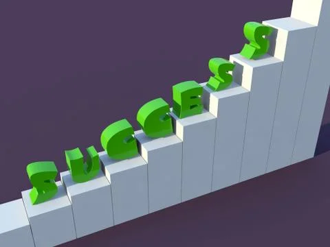 3d success text 스톡 일러스트