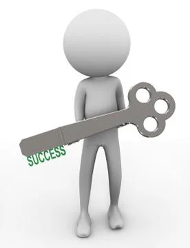 3d successful man Stock Illustration