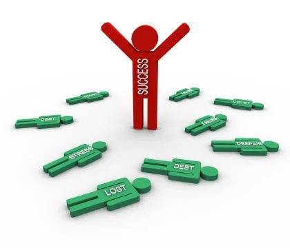 3d successful man Stock Illustration