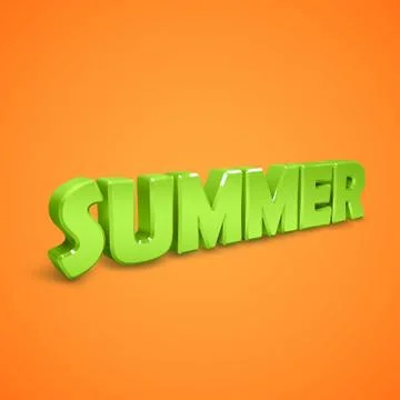 3d Summer label Stock Illustration