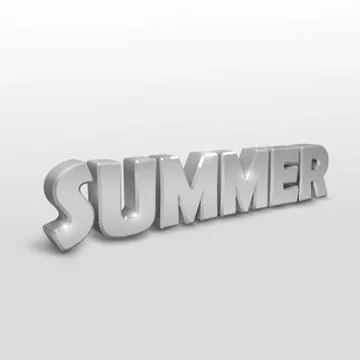 3d Summer label Stock Illustration