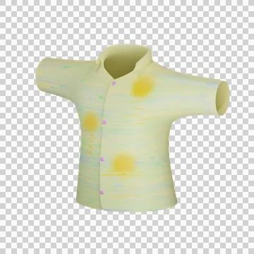 3d summer shirt object with transparent background Stock Illustration
