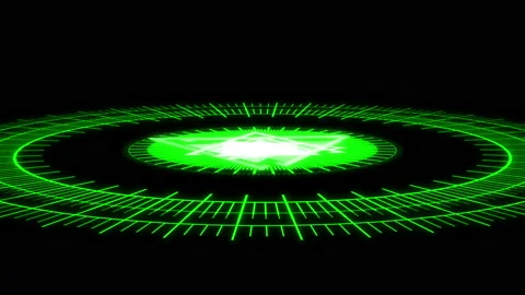 3D Summoning Circle Triangle X80 Degrees Green M VJ Loop Animation Background Stock Footage 163101320