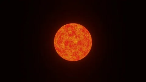3d sun isolate on black .4k closeup sun view from space. 3d rendered sun over 4k Stock Footage 162707619