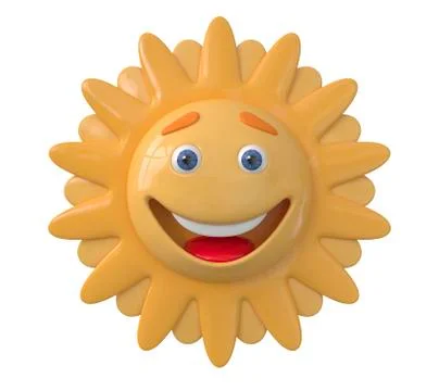 The 3d sun laughs Stock Illustration
