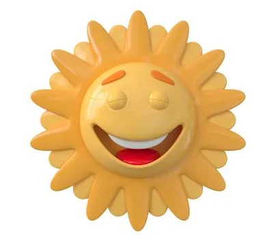The 3d sun laughs Stock Illustration