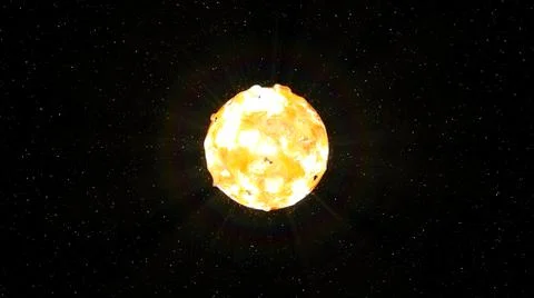 3D Sun in Space Stock Illustration