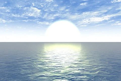 3d sunrise Stock Illustration