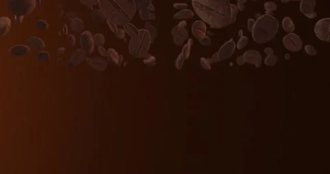 3D super slow motion coffee beans falling Stock Footage 162956327