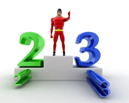 3d superhero chapion concept Stock Illustration