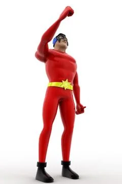 3d superhero with headphone concept Stock Illustration