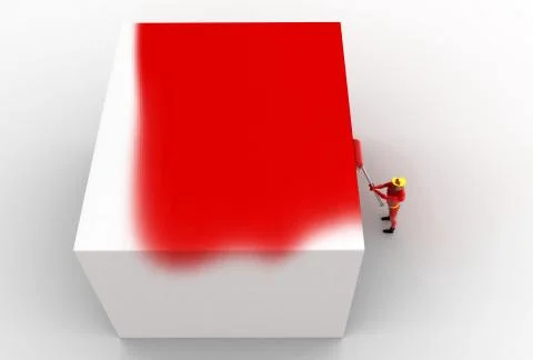 3d superhero paint concept Stock Illustration
