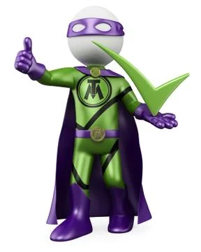 3d superhero - tick man Stock Illustration
