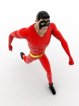 3d superhero in walking pose concept イラスト素材