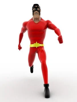 3d superhero in walking pose concept イラスト素材