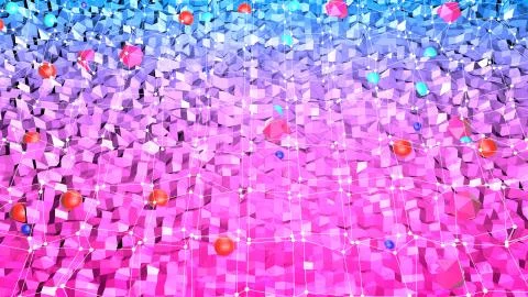 3d surface as 3d low poly abstract geometric background with modern gradient Stock Illustration