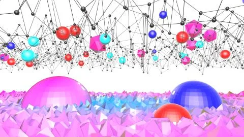 3d surface as 3d low poly abstract geometric background with modern gradient 스톡 일러스트