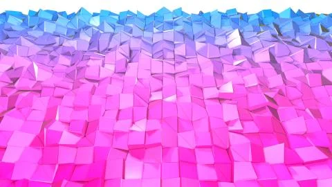 3d surface as 3d low poly abstract geometric background with modern gradient Ilustración de archivo
