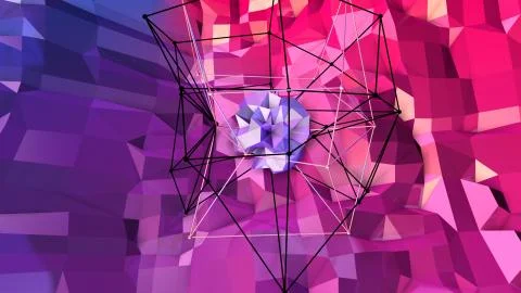 3d surface as 3d low poly abstract geometric background with modern gradient Stock Illustration