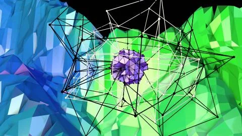 3d surface as 3d low poly abstract geometric background with modern gradient Illustrazione stock