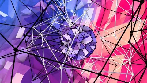 3d surface as 3d low poly abstract geometric background with modern gradient Stock Illustration