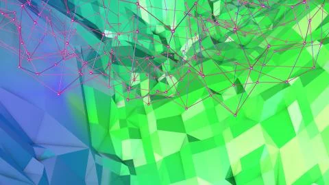 3d surface as 3d low poly abstract geometric background with modern gradient Illustrazione stock