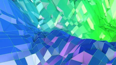 3d surface as 3d low poly abstract geometric background with modern gradient Illustrazione stock