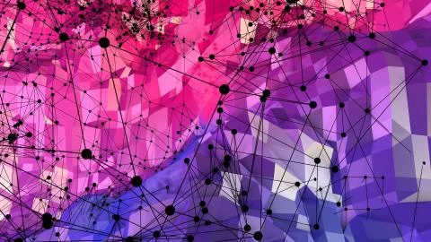 3d surface as 3d low poly abstract geometric background with modern gradient Illustrazione stock