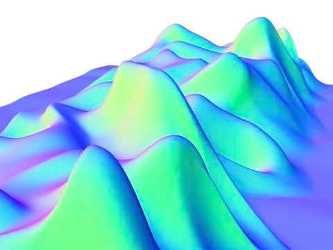 3d surface graph, computer artwork Stock Illustration
