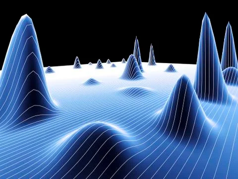 3d surface graph Stockillustratie