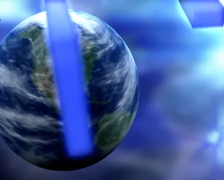 3D Surrounded Globe Loop Stock Footage 8931856