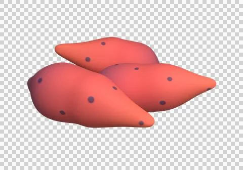3d sweet potato. 3d rendering Stock Illustration