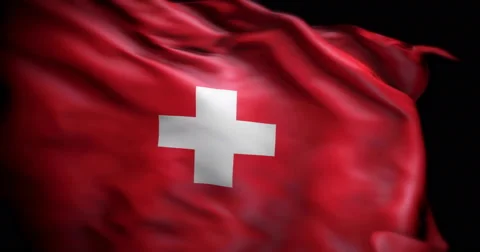 3D Swiss Flag Stock Footage 68513262