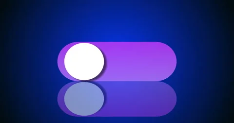 3D Switch turn on and turn off button animation in 4k. 스톡 동영상 252060833