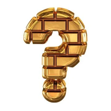 The 3d symbol made of gold bricks Illustrazione stock