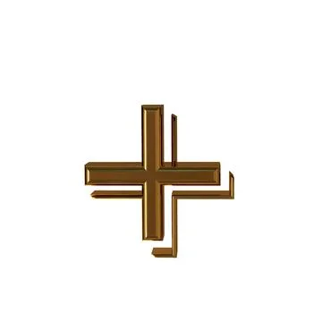 3d symbol made of gold Stock-Illustration