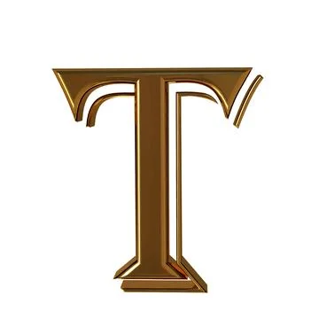 3d symbol made of gold Stock Illustration