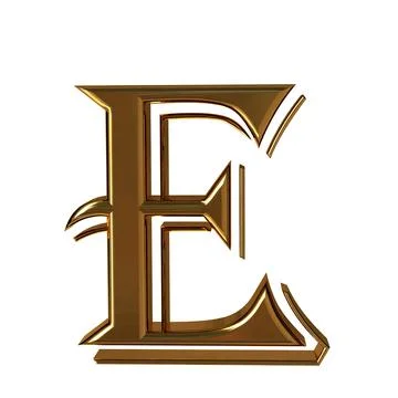 3d symbol made of gold Stock Illustration