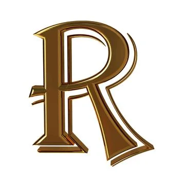 3d symbol made of gold Illustrazione stock